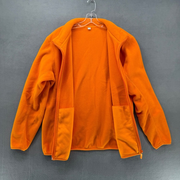 Uniqlo Jacket Womens Extra Large Orange Fleece Full Zip Long Sleeve Lightweight - Picture 3 of 14